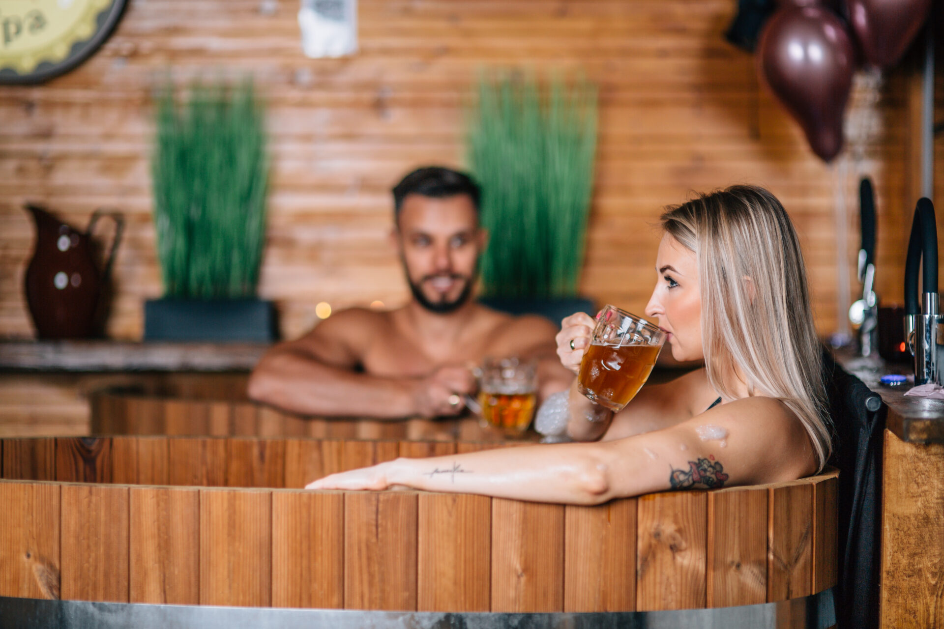 Przytulne wnętrze Piwnego SPA Katowice